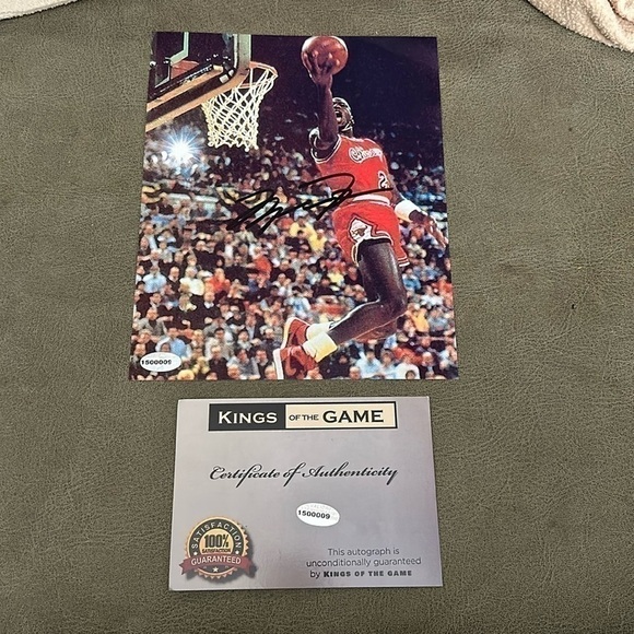 Michael jordan autographed photo Chicago bulls nba - Picture 1 of 1